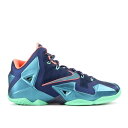 【 NIKE LEBRON 11 'MIAMI VS AKRON' / BRAVE BLUE GREEN GLOW MINERAL 】 レブロン 青色 ブルー ...
