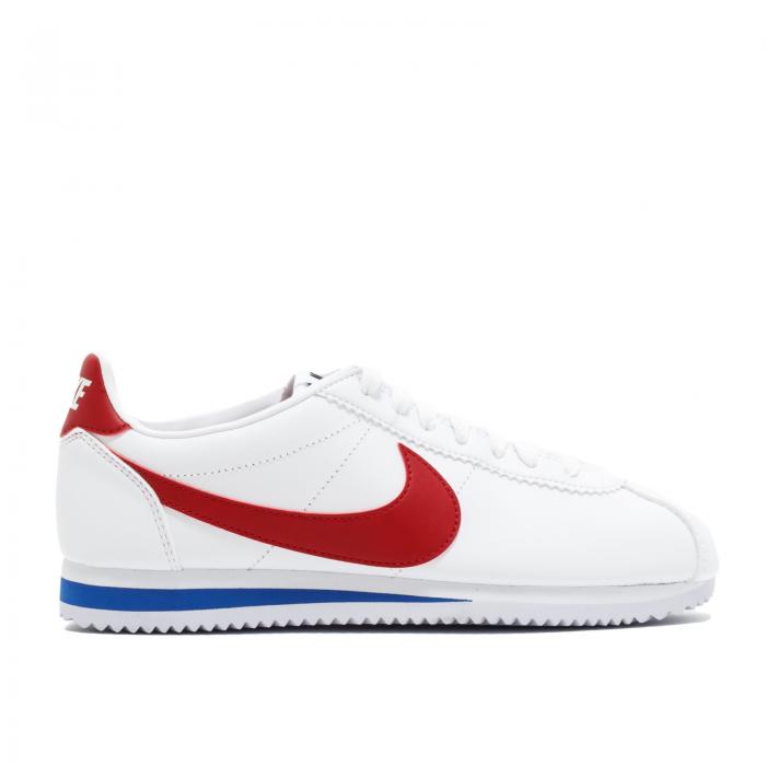 【 NIKE WMNS CLASSIC CORTEZ LEATHER 039 WHITE RED 039 / WHITE VARSITY RED 】 クラシック コルテッツ レザー 白色 ホワイト 赤 レッド クラシックコルテッツ スニーカー レディース ナイキ