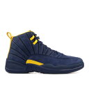 【 AIR JORDAN PSNY X JORDAN 12 RETRO 'MICHIGAN WOLVERINES' PE / COLLEGE NAVY AMAR...