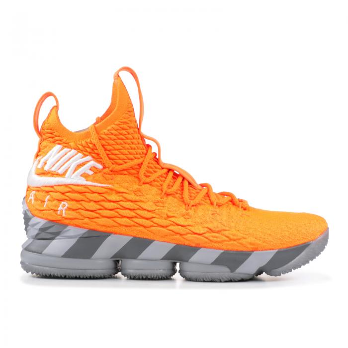 【 NIKE LEBRON 15 'ORANGE BOX' PE / TOTAL ORANGE WHITE MINE GREY 】 レブロン 橙 オレンジ 白色 ホワイト 灰色 グレー スニーカー メンズ ナイキ