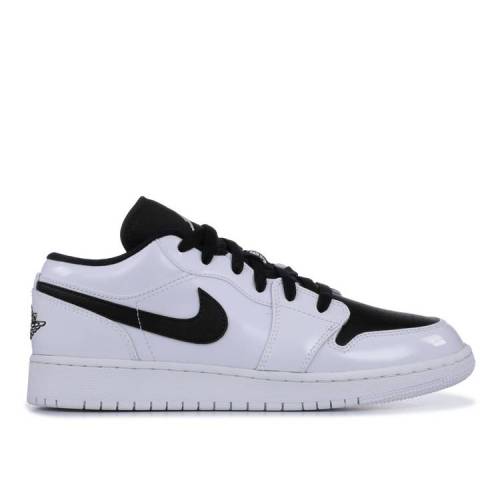 【 AIR JORDAN JORDAN 1 RETRO LOW GS 'WHITE BLACK' / WHITE BLACK 】 ナイキ 白色 ホワイト 黒色 ブ..