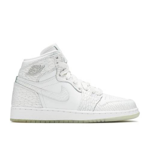 楽天スニケス【 AIR JORDAN JORDAN 1 RETRO HIGH PREMIUM GS 'FROST WHITE' / WHITE WHITE PURE PLATINUM 】 ナイキ ハイ プレミアム 白色 ホワイト ピュア プラチナム エアジョーダン ジュニア キッズ ベビー マタニティ スニーカ