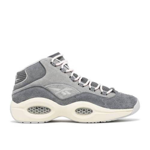 リーボック REEBOK リーボック クエスチョン ミッド 灰色 グレー ピンク クエスチョンミッド 'GREY SUEDE' スニーカー メンズ 【 QUESTION PINK REEBOK GREY 】