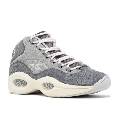 リーボック REEBOK リーボック クエスチョン ミッド 灰色 グレー ピンク クエスチョンミッド 'GREY SUEDE' スニーカー メンズ 【 QUESTION PINK REEBOK GREY 】