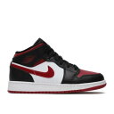 【 AIR JORDAN AIR JORDAN 1 MID GS 'NOBLE RED' / BLACK NOBLE RED WHITE 】 ナイキ ミッド 黒色 ブラック 赤 レッド 白色 ホワイト エアジョーダン ジュニア キッズ ベビー マタニティ スニーカー