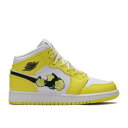 【 AIR JORDAN JORDAN 1 MID SE GS 'ROSE PATCH - DYNAMIC YELLOW' / DYNAMIC YELLOW B...