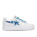 【 BAPE BAPESTA 'ABC CAMO - BLUE' 2021 / WHITE BLUE 】 カモ柄 白色 ホワイト 青色 ブルー スニーカー メンズ ベイプ