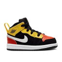 エアジョーダン AIR JORDAN ミッド チーム 黒色 ブラック 白色 ホワイト 橙 オレンジ エアジョーダン 'AMARILLO ORANGE' ジュニア キッズ 【 TEAM ORANGE 1 MID SE PS BLACK AMARILLO WHITE 】