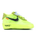 ナイキ オフホワイト 翡翠 ジェード エアフォース 'VOLT' ベビー 【 NIKE OFF-WHITE X AIR FORCE 1 LOW CB / VOLT CONE-BLACK-HYPER JADE 】