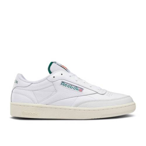【 REEBOK CLUB C 85 'FOOTWEAR WHITE DARK GREEN' / FOOTWEAR WHITE ALABASTER DARK 】 リーボック クラブ 白色 ホワイト スニーカー メンズ