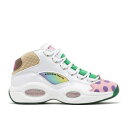 【 REEBOK HASBRO X QUESTION MID 039 CANDY LAND 039 / WHITE PIXIE PINK GOAL GREEN 】 リーボック クエスチョン ミッド 白色 ホワイト ピンク 緑 グリーン クエスチョンミッド スニーカー メンズ