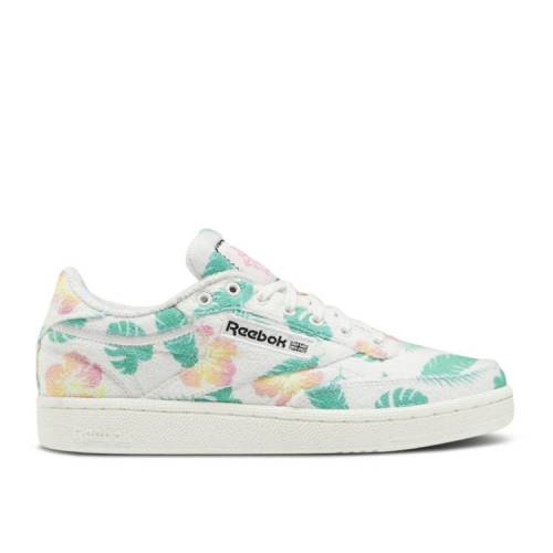 【 REEBOK WMNS CLUB C 85 'BEACH FLORAL PRINT' / CHALK BLACK COURT GREEN 】 リーボック クラブ 黒色 ブラック コート 緑 グリーン スニーカー レディース