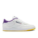 【 REEBOK ERIC EMANUEL X CLUB C 85 'REGAL PURPLE' / WHITE REGAL PURPLE RETRO YELLOW 】 リーボック クラブ 白色 ホワイト 紫 パープル 黄色 イエロー スニーカー メンズ