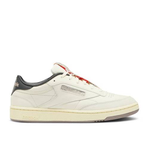 【 REEBOK CLUB C 85 'CHINESE NEW YEAR - SUN AND MOON' / CLASSIC WHITE PALE YELLOW GOLDEN 】 リーボック クラブ クラシック 白色 ホワイト 黄色 イエロー スニーカー メンズ