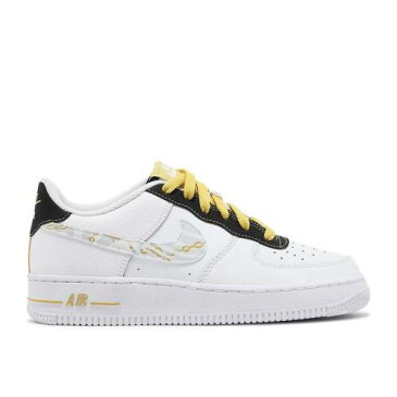 ナイキ NIKE 白色 ホワイト ゴールド 黒色 ブラック エアフォース '07 'GOLD PRINT' ジュニア キッズ 【 NIKE 1 LV8 GS LINKS ZEBRA WHITE SATURN GOLD BLACK PHOTON DUST 】