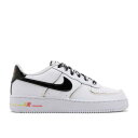 【 NIKE AIR FORCE 1 '07 LV8 GS 'FRESH' / WHITE BLACK BRIGHT CRIMSON LIGHT VOLTAGE YELLOW METALLIC GOLD 】 白色 ホワイト 黒色 ブラック クリムゾン 黄色 イエロー ゴールド エアフォース ジュニア キッズ ベビー マタ