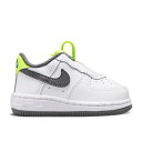 【 NIKE FORCE 1 TOGGLE TD 'WHITE VOLT' / WHITE VOLT GAME ROYAL IRON GREY 】 白色 ホワイト ゲーム 灰色 グレー ゲームロイヤル 青 ブルー ベビー ナイキ