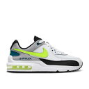 【 NIKE AIR MAX WRIGHT GS 'WHITE VOLT' / WHITE BLACK WOLF GREY VOLT 】 マックス ライト 白色 ホワイト 黒色 ブラック 灰色 グレー エアマックス ジュニア キッズ ベビー マタニティ スニーカー ナイキ