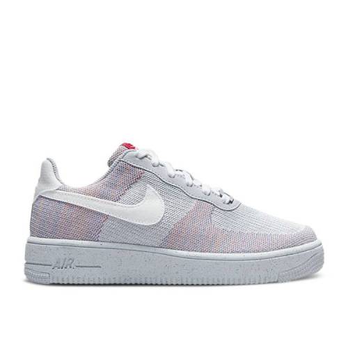  NIKE AIR FORCE 1 CRATER FLYKNIT GS 'WOLF GREY' / WOLF GREY PURE PLAT...