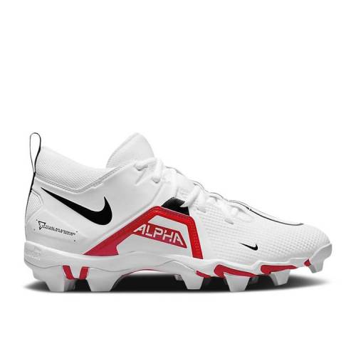 【 NIKE ALPHA MENACE 3 SHARK 'WHITE UNIVERSITY RED' / WHITE UNIVERSITY RED BLACK ...