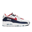 【 NIKE AIR MAX 90 PS 'USA DENIM' / WHITE MIDNIGHT NAVY PSYCHIC 】 マックス 白色 ホワイト 紺色 ネイビー エアマックス ジュニア キッズ ベビー マタニティ スニーカー ナイキ