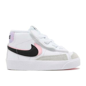 【 NIKE BLAZER MID '77 SE TD 'DOUBLE SWOOSH - WHITE ARCTIC PUNCH' / WHITE ARCTIC PUNCH BLACK 】 ブレイザー ミッド スウッシュ スウォッシュ 白色 ホワイト 黒色 ブラック ベビー ナイキ