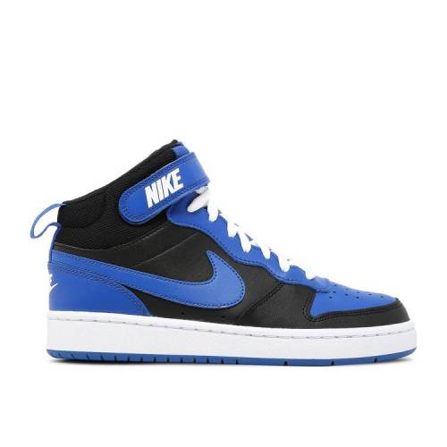 【 NIKE COURT BOROUGH MID 2 GS 'BLACK GAME ROYAL' / BLACK GAME ROYAL WHITE GAME 】 コート ミッド ゲーム 黒色 ブラック 白色 ホワイト コートバーロウ ゲームロイヤル 青 ブルー' ブルー ジュニア キッズ ベビ