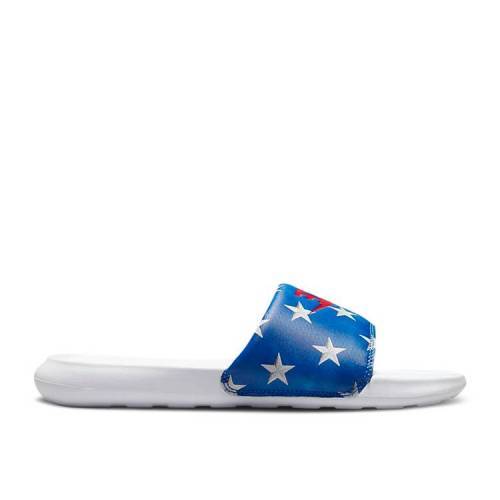 楽天スニケス【 NIKE WMNS VICTORI ONE PRINTED SLIDE 'ALL-OVER STARS PRINT' / GAME ROYAL SUMMIT WHITE 】 サンダル スターズ ゲーム 白色 ホワイト 'ALLOVER ゲームロイヤル 青 ブルー スニーカー レディース ナイキ