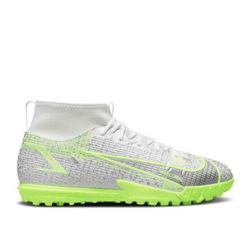 ナイキ NIKE アカデミー 銀色 シルバー 白色 ホワイト 黒色 ブラック 'METALLIC VOLT' ジュニア キッズ 【 SILVER NIKE MERCURIAL SUPERFLY 8 ACADEMY TF GS WHITE METALLIC VOLT BLACK 】