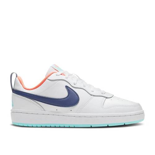 【 NIKE COURT BOROUGH LOW 2 GS 'WHITE DARK PURPLE DUST' / WHITE COPA BRIGHT MANGO...