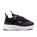 【 NIKE REACT LIVE TD 'BLACK' / BLACK DARK SMOKE GREY WHITE 】 リアクト 黒色 ブラック 灰色 グレー 白色 ホワイト ベビー ナイキ