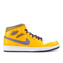 【 AIR JORDAN AIR JORDAN 1 MID 'LAKERS' / UNIVERSITY GOLD YELLOW WHITE 】 ナイキ ミッド ゴールド 黄色 イエロー 白色 ホワイト エアジョーダン スニーカー メンズ