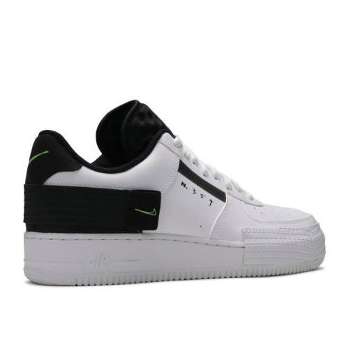 ナイキ NIKE 白色 ホワイト 黒色 ブラック エアフォース 'VOLT' スニーカー メンズ 【 NIKE 1 TYPE WHITE VOLT BLACK 】