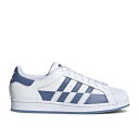 【 ADIDAS SUPERSTAR 'SPLIT - WHITE CREW BLUE' / CLOUD WHITE CREW BLUE CLOUD 】 アディダス スーパースター 白色 ホワイト クルー 青色 ブルー スニーカー メンズ