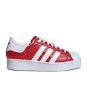 【 ADIDAS WMNS SUPERSTAR BOLD 'HEART EMBOSSED - SCARLET' / SCARLET CORE BLACK CLOUD WHITE 】 アディダス スーパースター コア 黒色 ブラック 白色 ホワイト スニーカー レディース