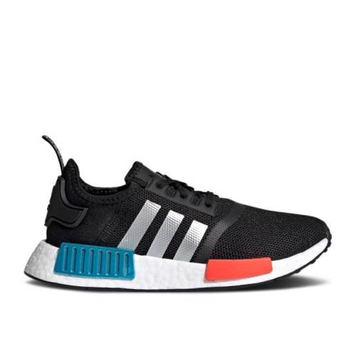 【 ADIDAS NMD_R1 J 'BLACK SOLAR RED' / CORE BLACK SILVER METALLIC SOLAR 】 アディダス コア 黒色 ブラック 銀色 シルバー ジュニア キッズ ベビー マタニティ スニーカー