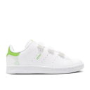 【 ADIDAS THE MUPPETS X STAN SMITH LITTLE KID 'KERMIT FROG' / CLOUD WHITE PANTONE CLOUD WHITE 】 アディダス 白色 ホワイト スタンスミス ジュニア キッズ ベビー マタニティ スニーカー