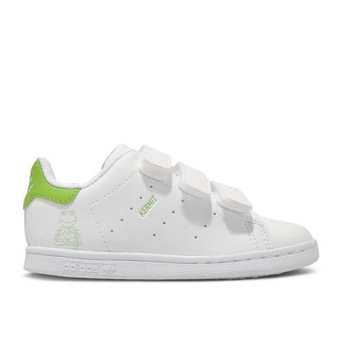 アディダス ADIDAS アディダス 白色 ホワイト スタンスミス 'KERMIT FROG' ベビー 【 ADIDAS THE MUPPETS X INFANT CLOUD WHITE PANTONE 】