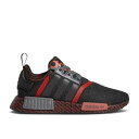 【 ADIDAS NMD_R1 J 'TRANSMISSION PACK - BLACK' / BLACK NIGHT METALLIC LUSH RED 】 アディダス 黒色 ブラック ナイト 赤 レッド ジュニア キッズ ベビー マタニティ スニーカー