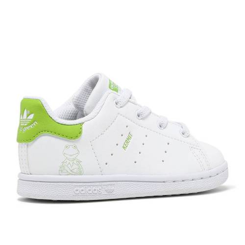 アディダス ADIDAS アディダス 白色 ホワイト スタンスミス 'KERMIT FROG' ベビー 【 ADIDAS THE MUPPETS X INFANT CLOUD WHITE PANTONE 】