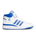 【 ADIDAS FORUM MID 'WHITE ROYAL BLUE' / CLOUD WHITE ROYAL BLUE CLOUD 】 アディダス フォーラム ミッド 白色 ホワイト 青色 ブルー スニーカー メンズ