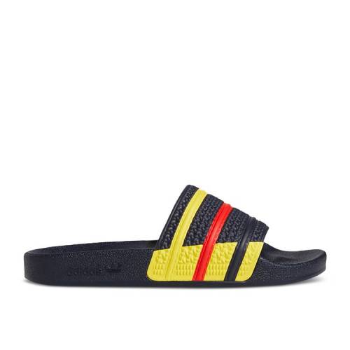 【 ADIDAS ADILETTE SLIDE 'LEGEND INK RED YELLOW' / LEGEND INK RED YELLOW 】 アディダス アディレッタ サンダル 赤 レッド レジェンド 黄色 イエロー スニーカー メンズ