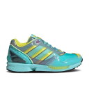 【 ADIDAS ZX 6000 'INSIDE OUT XZ 0006 PACK - AQUA' / CLEAR AQUA SHOCK YELLOW 】 アデ