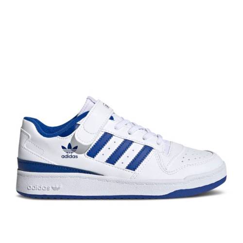 【 ADIDAS FORUM LOW J 'WHITE ROYAL BLUE' / CLOUD WHITE ROYAL BLUE CLOUD 】 アディダス フォーラム 白色 ホワイト 青色 ブルー ジュニア キッズ ベビー マタニティ スニーカー