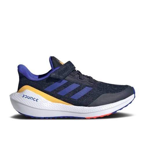 【 ADIDAS EQ21 RUN VELCRO J 'LEGEND INK' / LEGEND INK SONIC INK SOLAR GOLD 】 アディダス ラン レジェンド ゴールド ジュニア キッズ ベビー マタニティ スニーカー