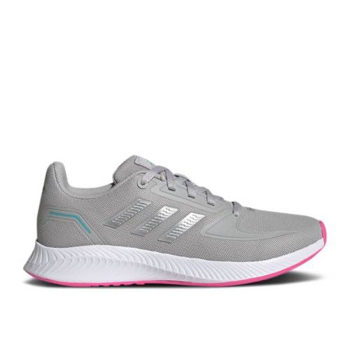 【 ADIDAS RUNFALCON 2.0 J 'GREY SCREAMING PINK' / GREY TWO SILVER METALLIC 】 アディダス 灰色 グレー 銀色 シルバー ジュニア キッズ ベビー マタニティ スニーカー