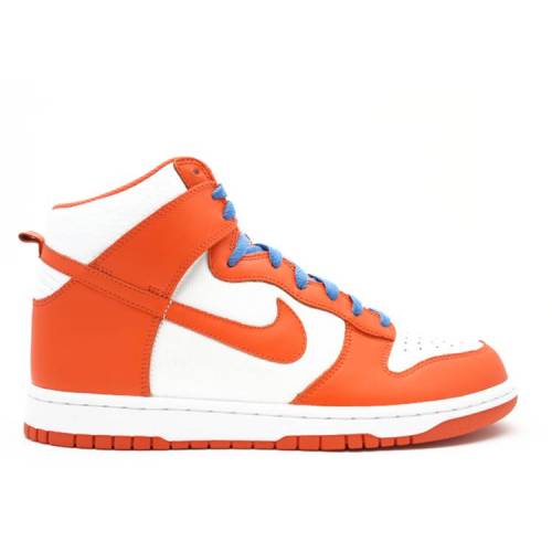 【 NIKE DUNK HIGH / WHITE ORANGE BLAZE VRSTY BLUE 】 ダンク ハイ 白色 ホワイト 橙 オレンジ 青色 ブルー ...