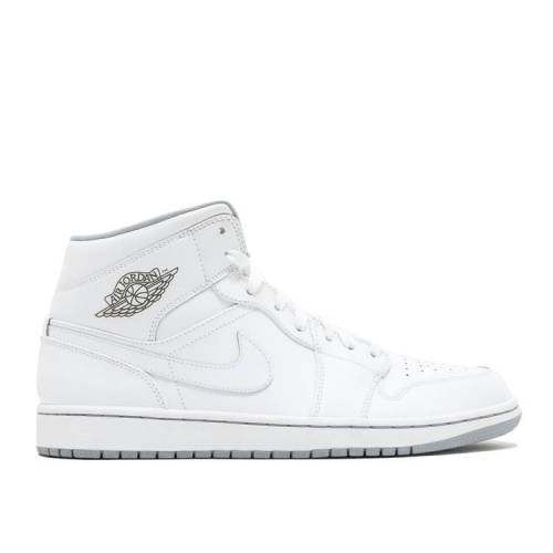 y AIR JORDAN AIR JORDAN 1 MID 'WHITE WOLF GREY' / WHITE WHITE WOLF GREY z iCL ~bh F zCg DF O[ GAW[_ Xj[J[ Y