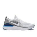 【 NIKE EPIC REACT FLYKNIT 2 'RACER BLUE' / WHITE WHITE BLACK RACER BLUE 】 エピック リアクト フライニット 白色 ホワイト 黒色 ブラック 青色 ブルー スニーカー メンズ ナイキ