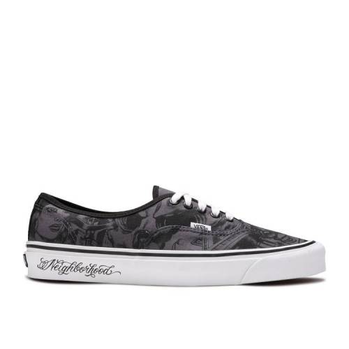 【 VANS NEIGHBORHOOD X MISTER CARTOON AUTHENTIC 44 DX 'TATTOO PRINT' / GREY 】 バンズ ミスター オーセンティック 灰色 グレー スニーカー メンズ ヴァンズ